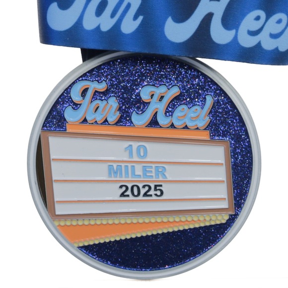 Tar Heel 10 Miler Other - Tar Heel 10 Miler Medal OS Unisex Blue Excellent 2025 Running Race Finisher